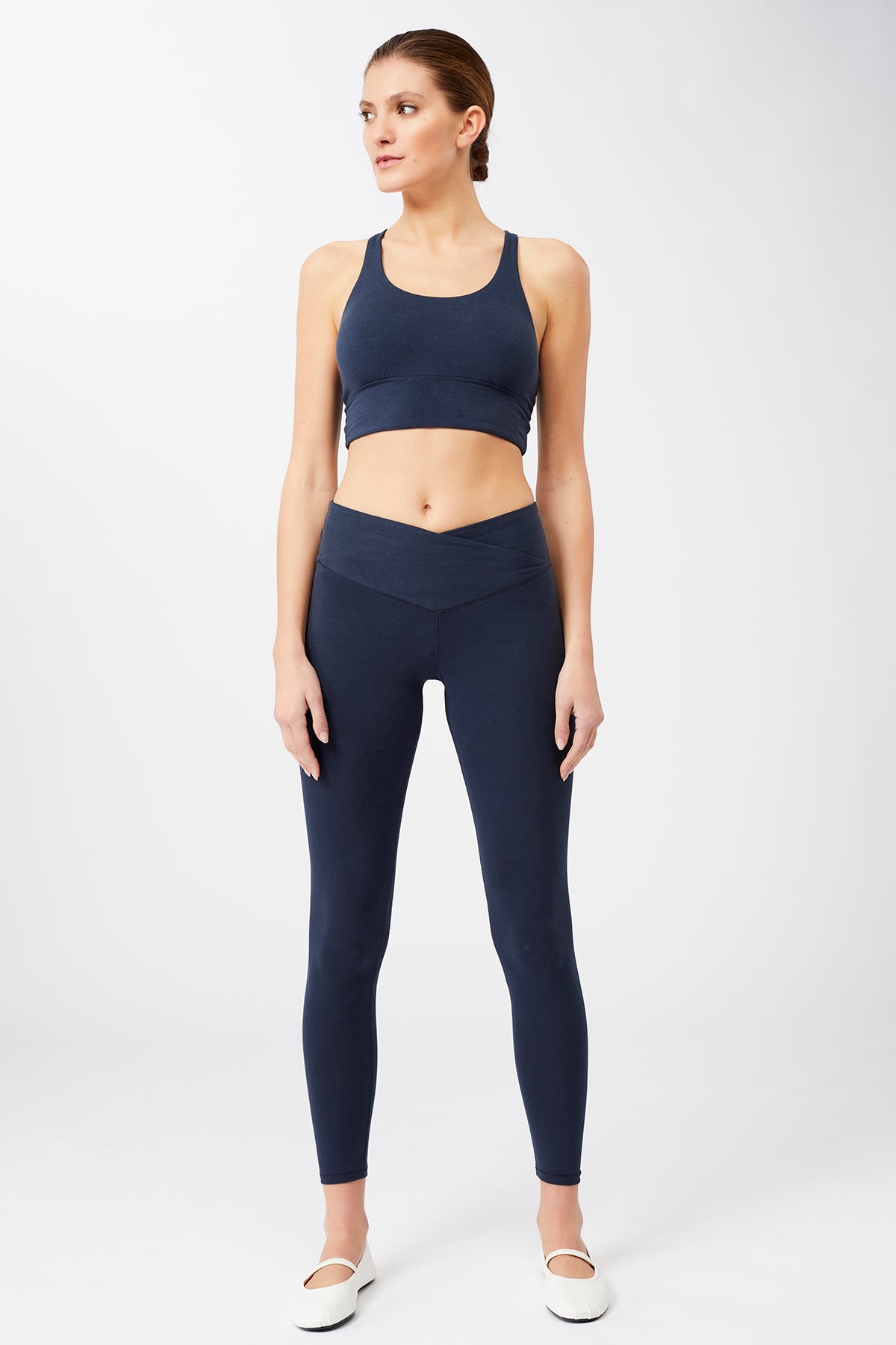 Buy Navy Blue Active Studio Sports Wrap Front High Waist Full Length  Leggings from Next USA