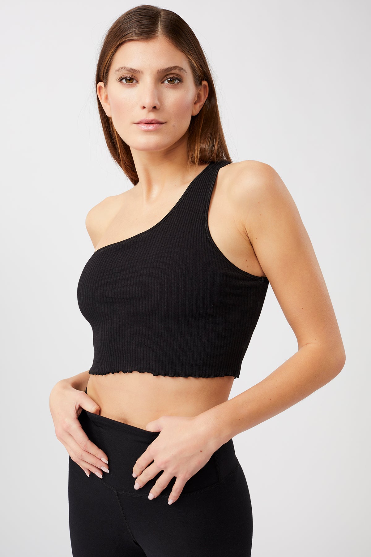 Fitted Knit One Shoulder Top