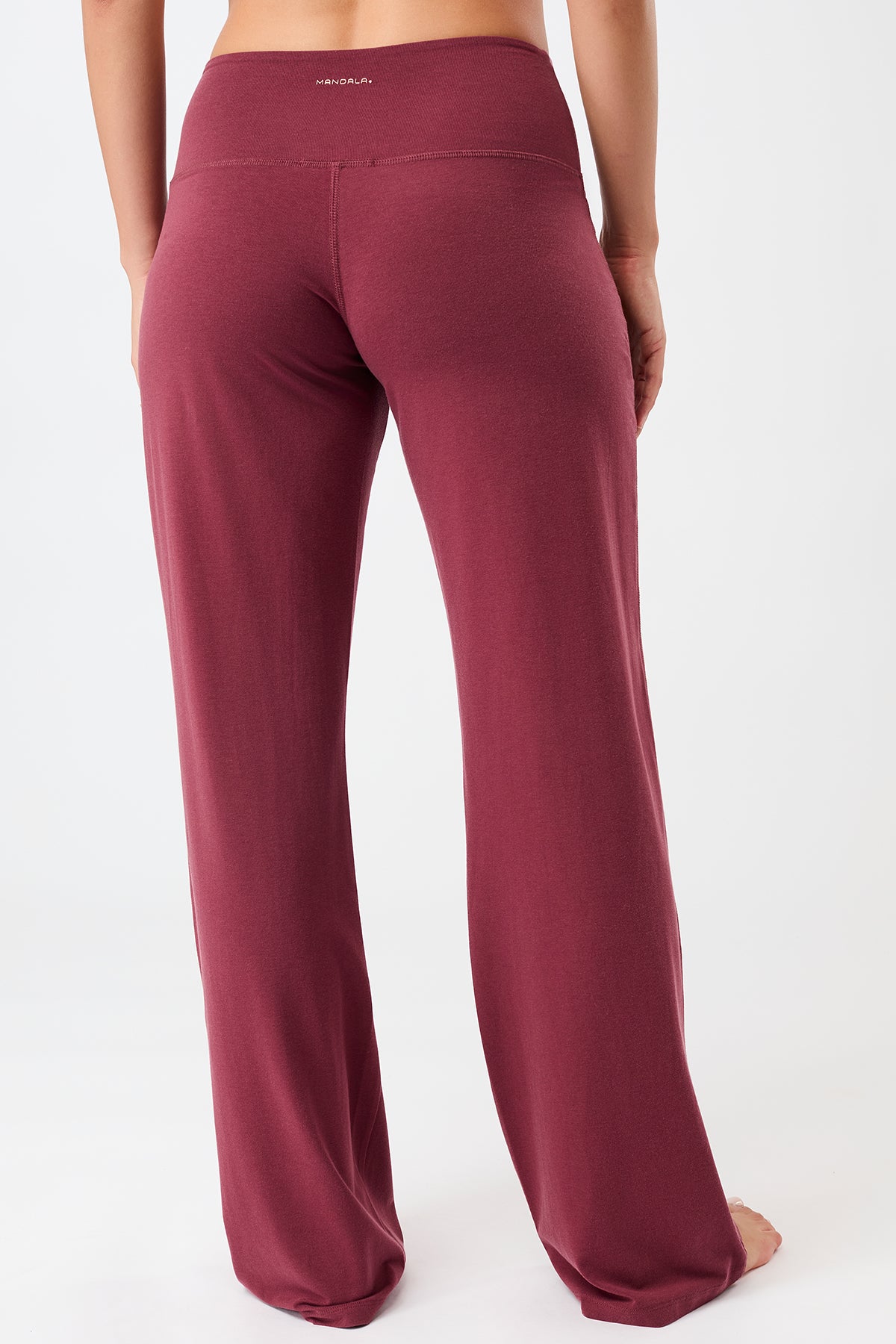 Mandala Fitness Hose Rot Rückseite - Wide Leg Pants