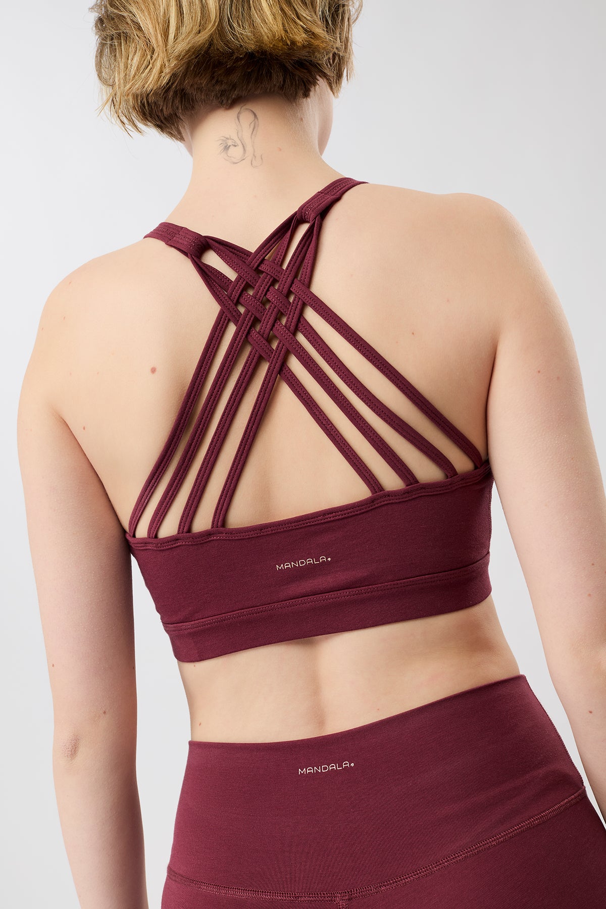 Mandala Trainings Bra Rot Rückseite - Infinity Bra