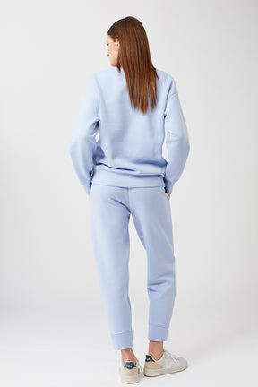 Mandala Yoga Pant Blau Outfit Rückseite - Natural Dye Track Pants