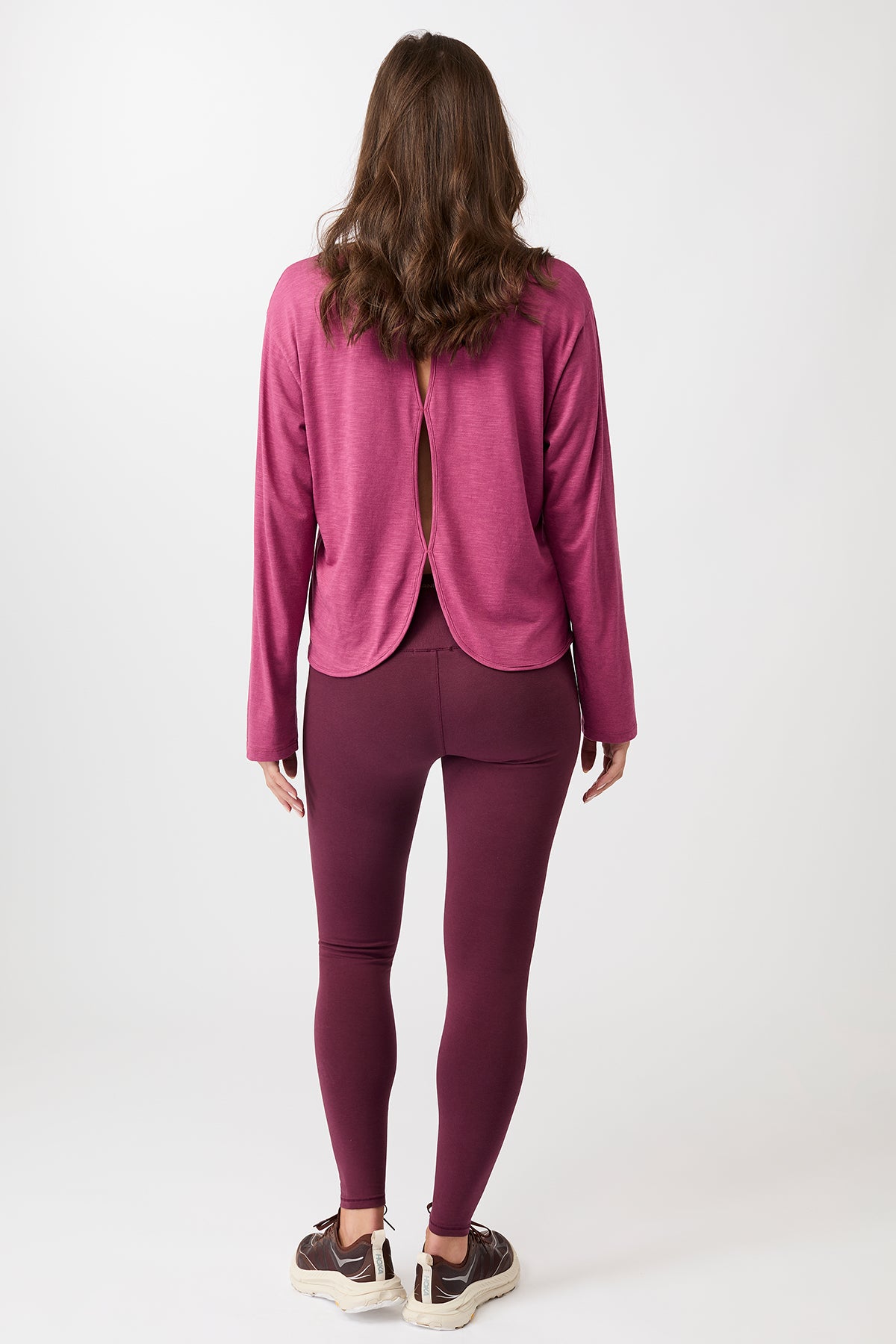 Mandala Fitness Legging Rot Outfit Rückseite - Wrap Legging