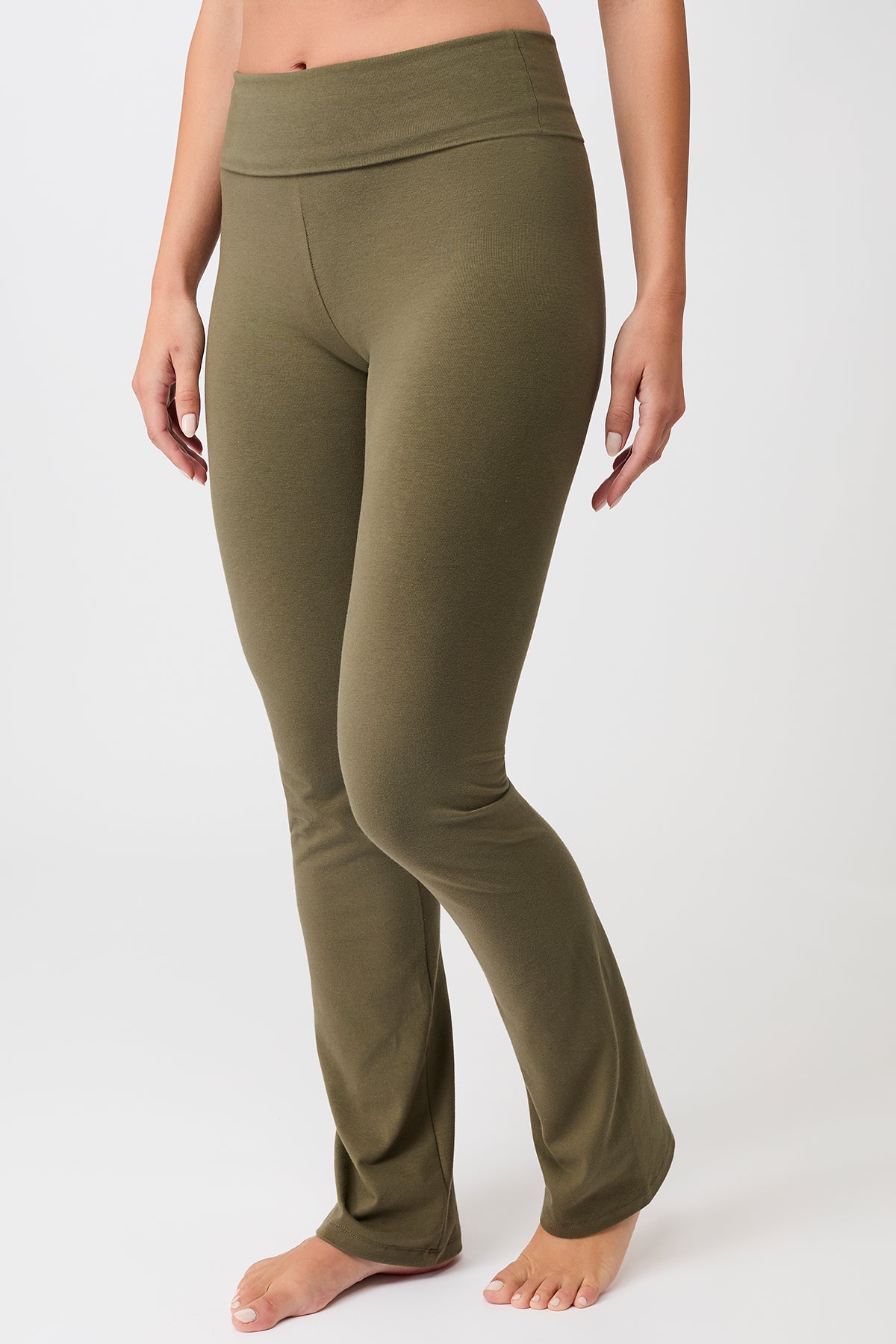 Mandala Fitness Pant Grün Seite - Classic Rolldown