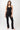 Mandala Fitness Hose Schwarz Outfit Front - Envelope Flared Pants