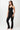 Mandala Fitness Hose Schwarz Outfit Seite - Envelope Flared Pants