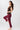 Mandala Sport Hose Rot Outfit Seite - Cropped Flared Pants