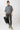 Mandala Fitness Sweater Grau Outfit Front - Kimono Sweater