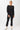 Mandala Sport Shirt Black Outfit Front - Basic Longsleeve