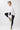 Mandala Sport Shirt Weiß Outfit Front - Basic Longsleeve