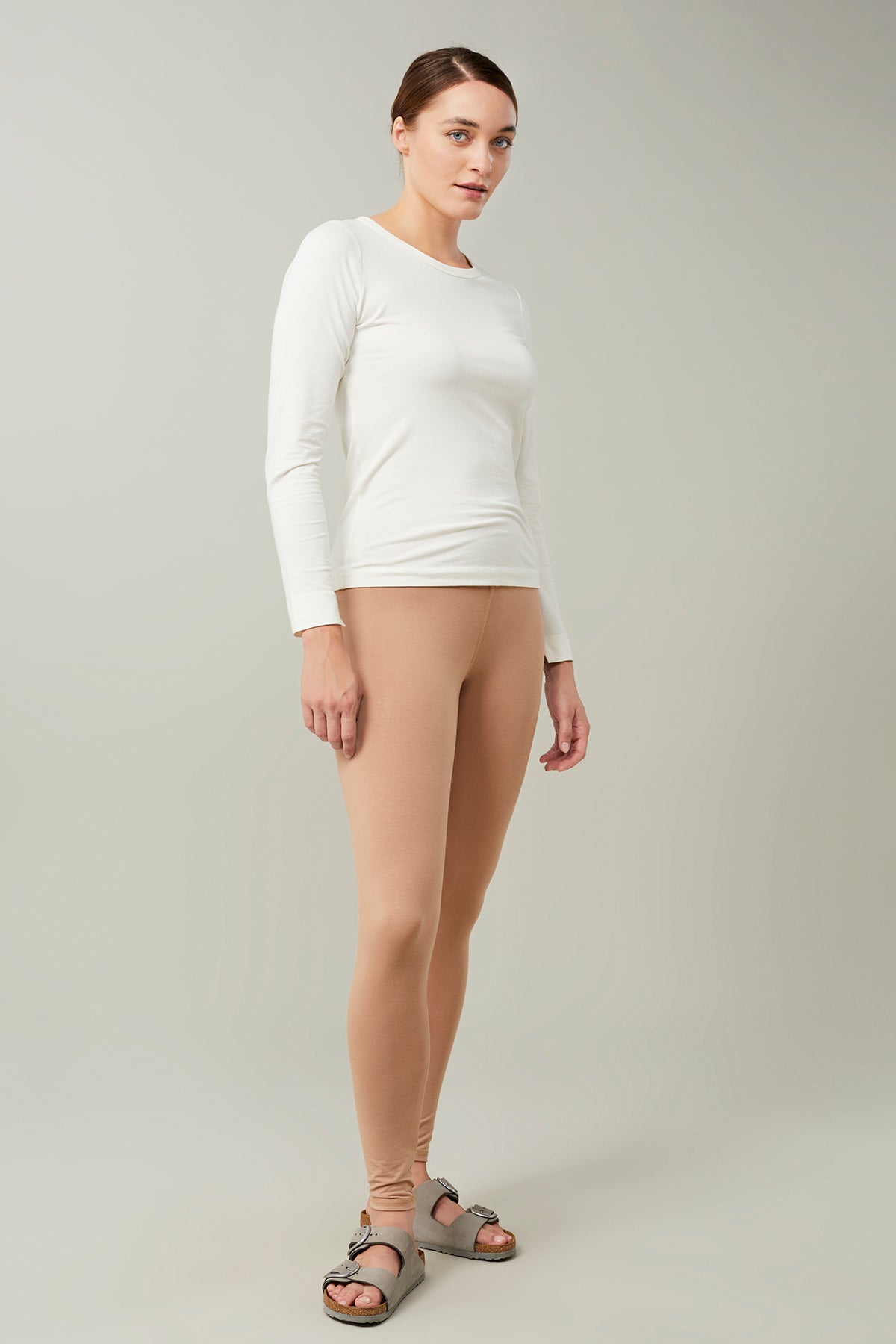Mandala Yoga Shirt Weiß Outfit Front - French Shirt