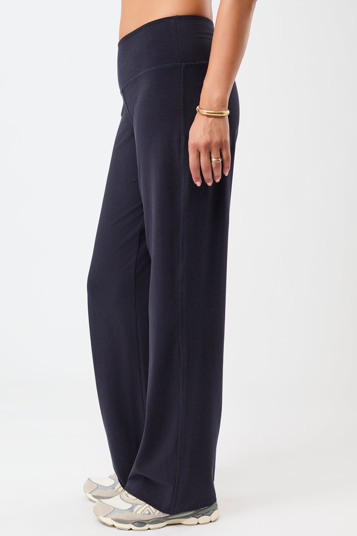 Mandala Fitness Hose Blau Seite - Wide Leg Pants