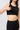 Mandala Fitness Top Schwarz Detail Support Bra - Cross Top