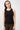Mandala Sport Top Black Front - Cropped Ruffled Top