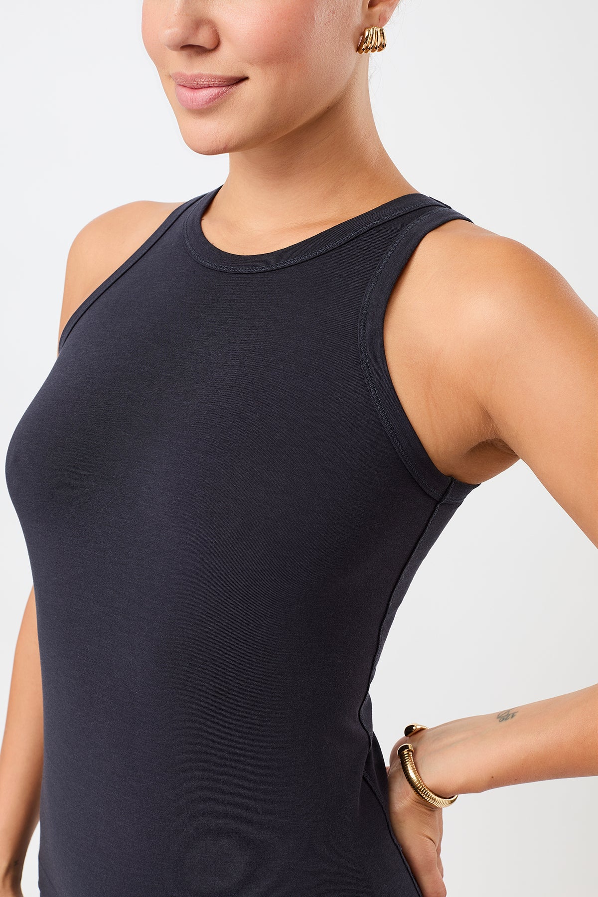 Mandala Fitness Top Blau Detail - Always Fit Top