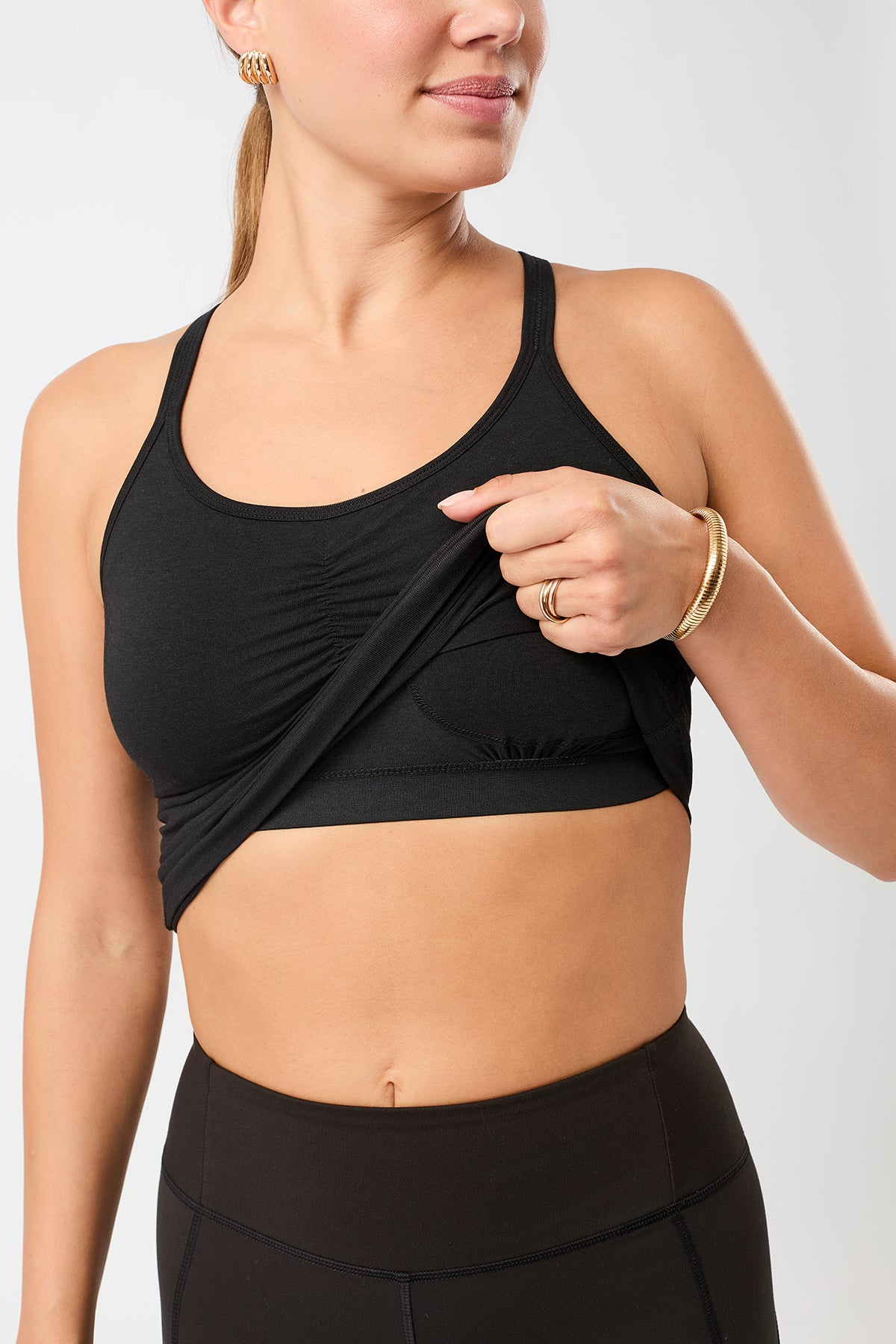 Mandala Fitness Top Schwarz Detail - Infinity Top