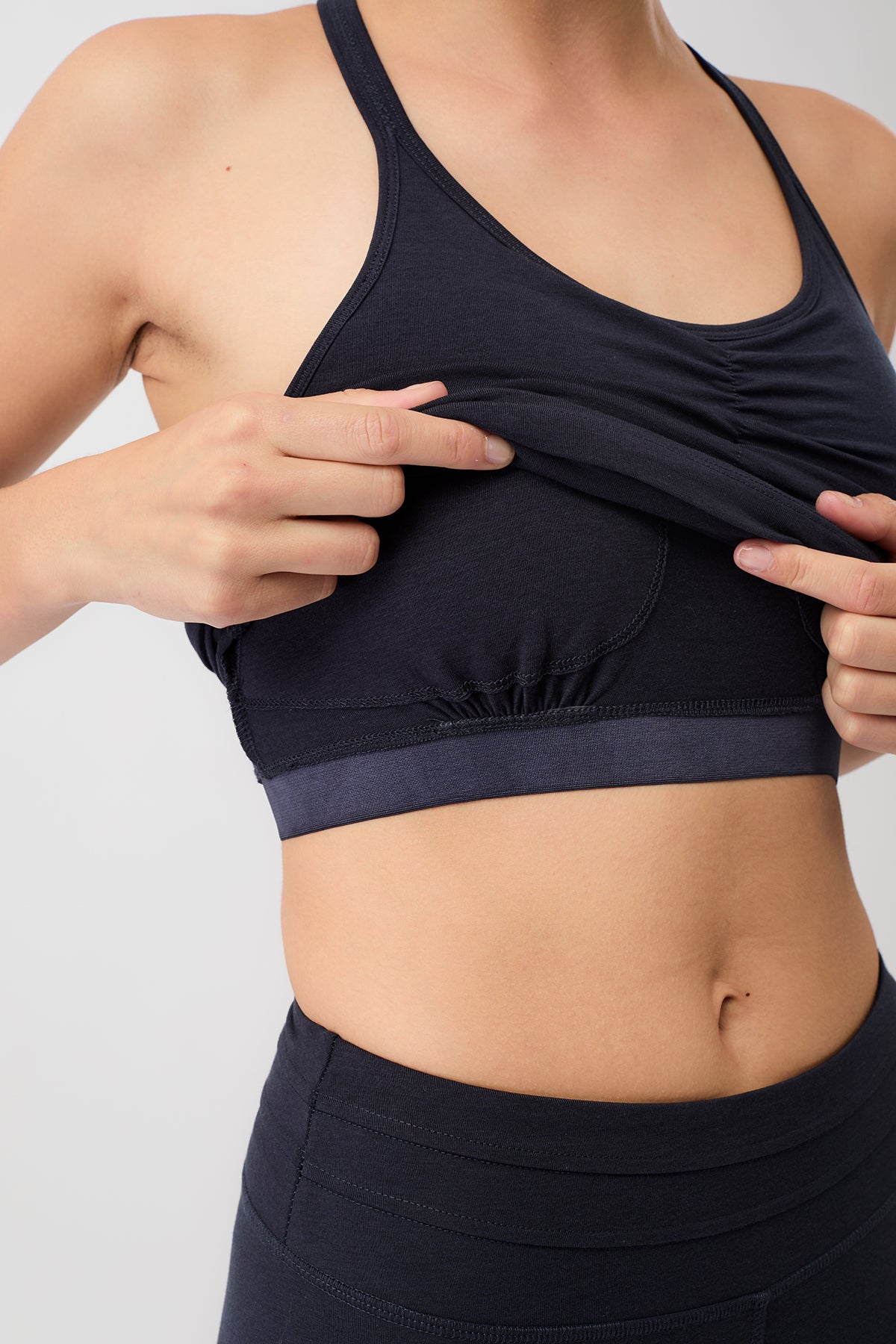 Mandala Sport Top Dunkelblau Detail Support Bra - Infinity Top
