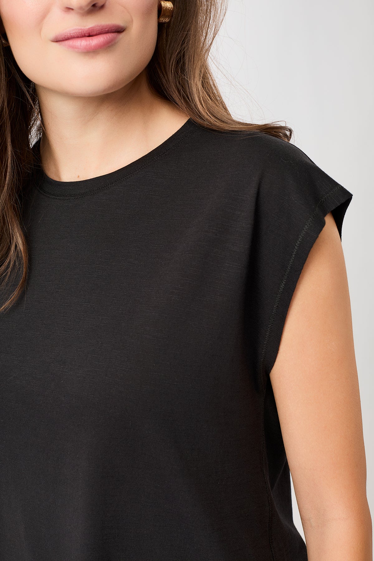 Mandala Fitness T-Shirt Schwarz Detail - Train Today Top