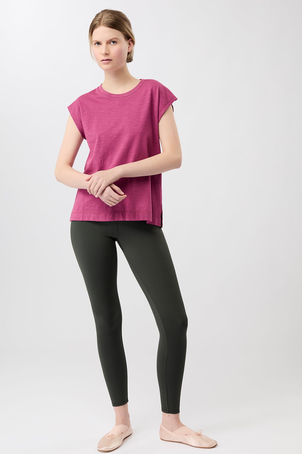 Mandala Fitness T-Shirt Pink Outfit Front - Train Today Top