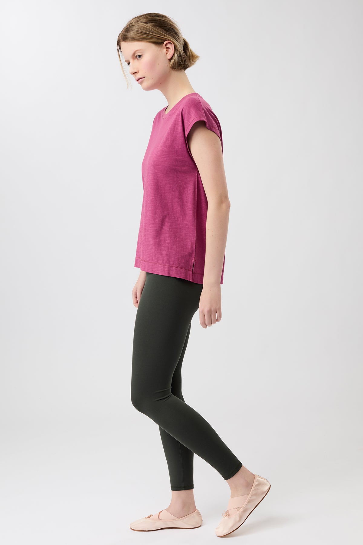 Mandala Fitness T-Shirt Pink Outfit Seite - Train Today Top