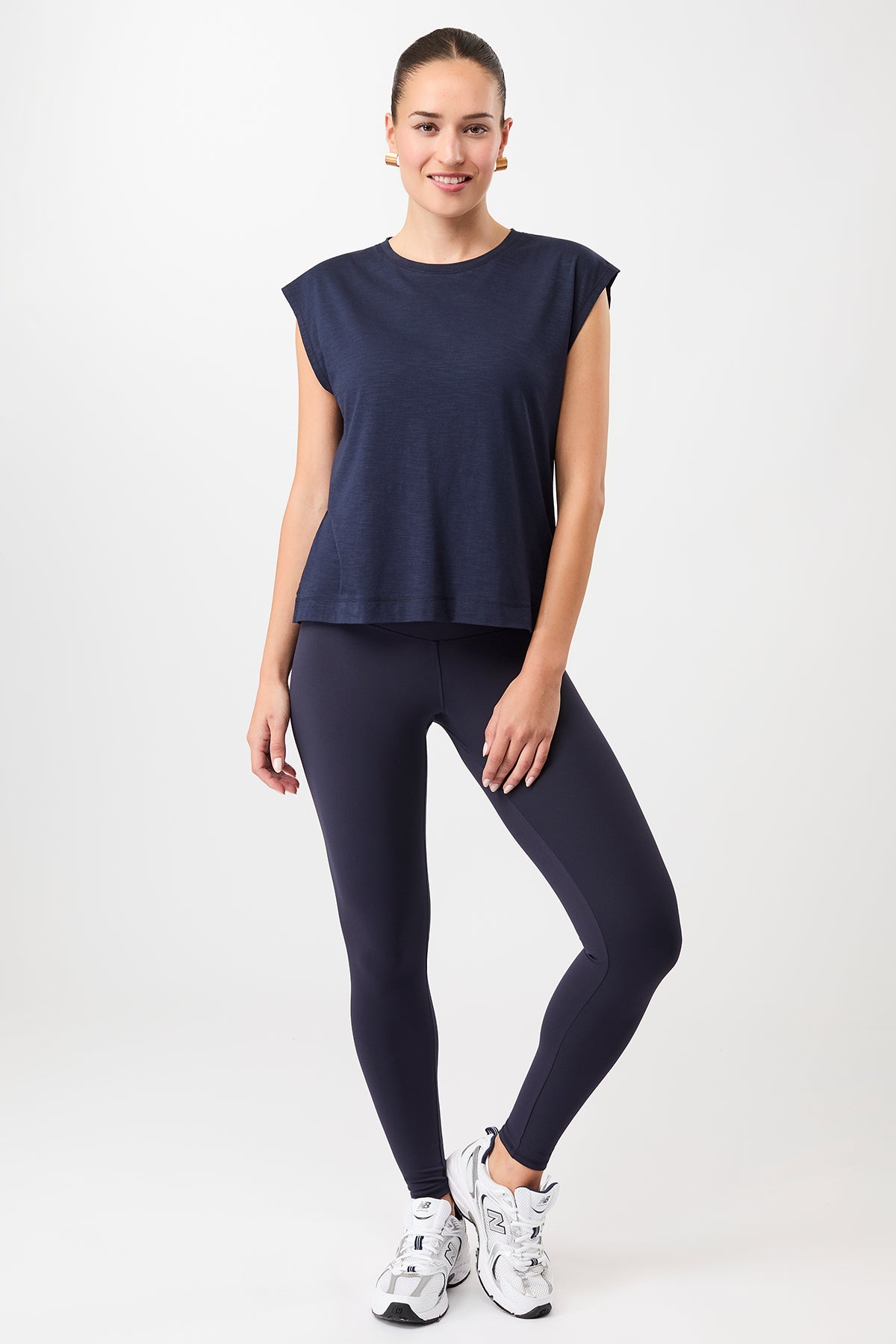 Mandala Fitness T-Shirt Blau Outfit Front - Train Today Top
