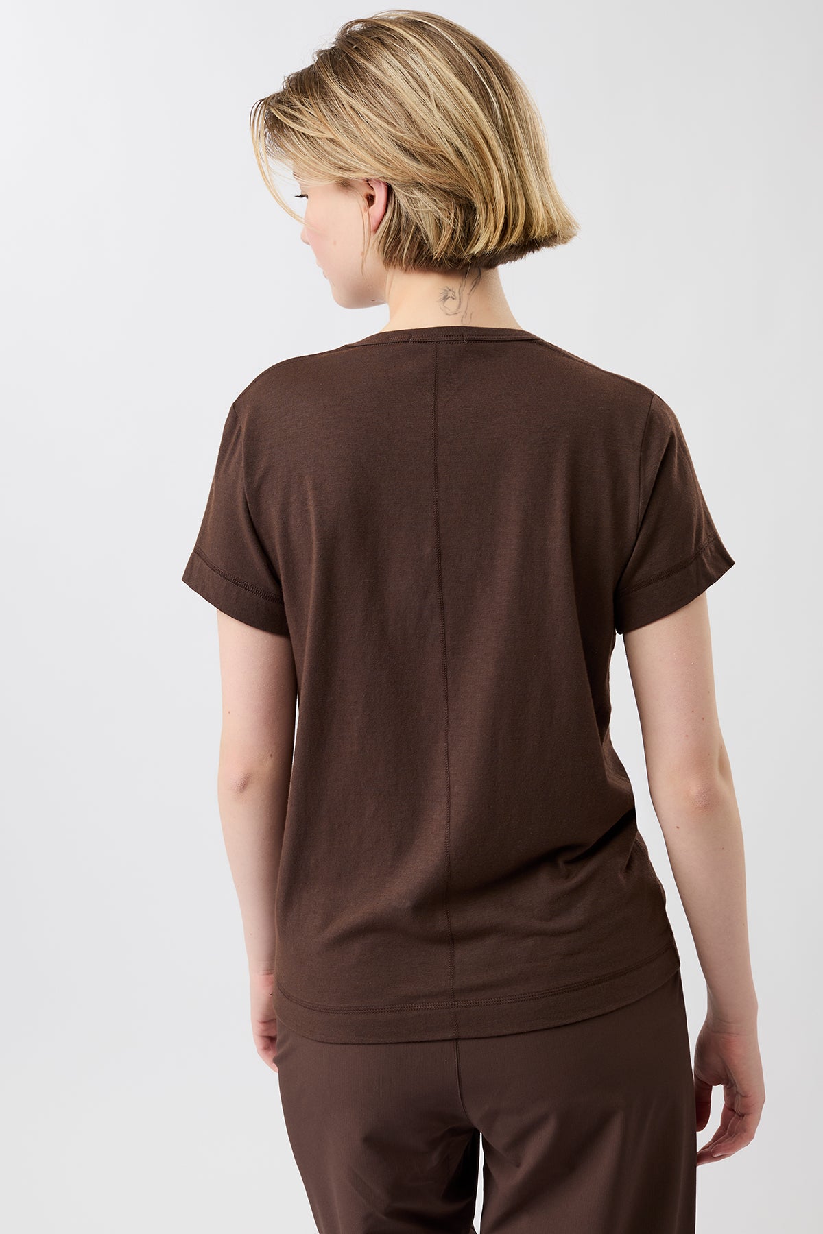 Mandala Fitness Shirt Braun Rückseite - Rest & Recovery Tee