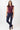 Mandala Fitness Shirt Rot Outfit Front - Slim Fit Ribbed Tee