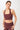 Mandala Sport Bra Red Front - French Neck Bra