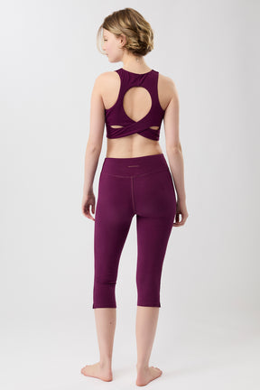 Mandala Fitness Lila Outfit Rückseite -Wellness Bra