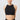 Mandala Sport Bra Schwarz Front-High Neck Bra