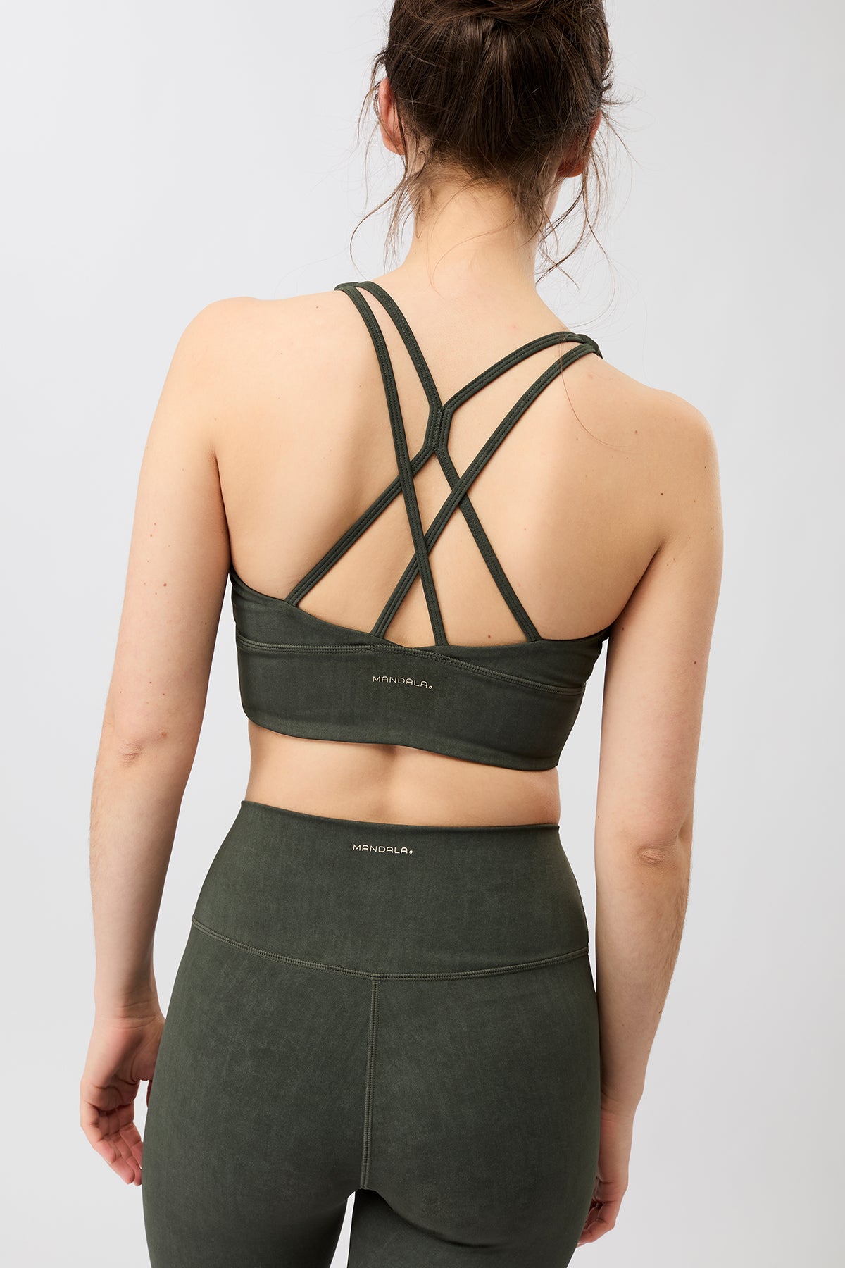 Mandala Fitness BH gemustert Rückseite - Monoprinted Bra