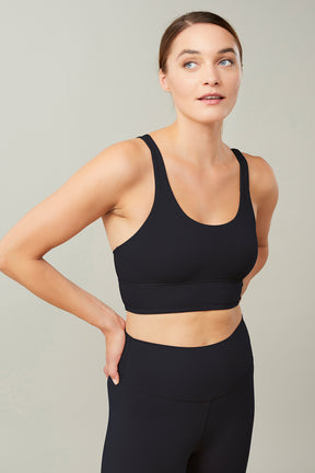 Mandala Sport Bra Schwarz Front - New Studio Bra