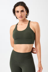 Mandala Fitness BH Grün Front - New Studio Bra
