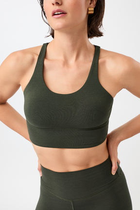 Mandala Fitness BH Grün Front - New Studio Bra