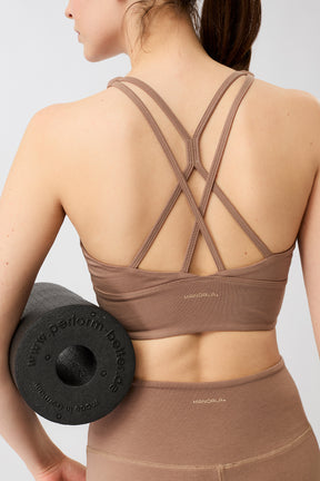 Mandala Fitness BH Braun Rückseite - New Studio Bra