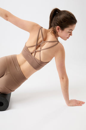Mandala Fitness BH Braun Rückseite - New Studio Bra