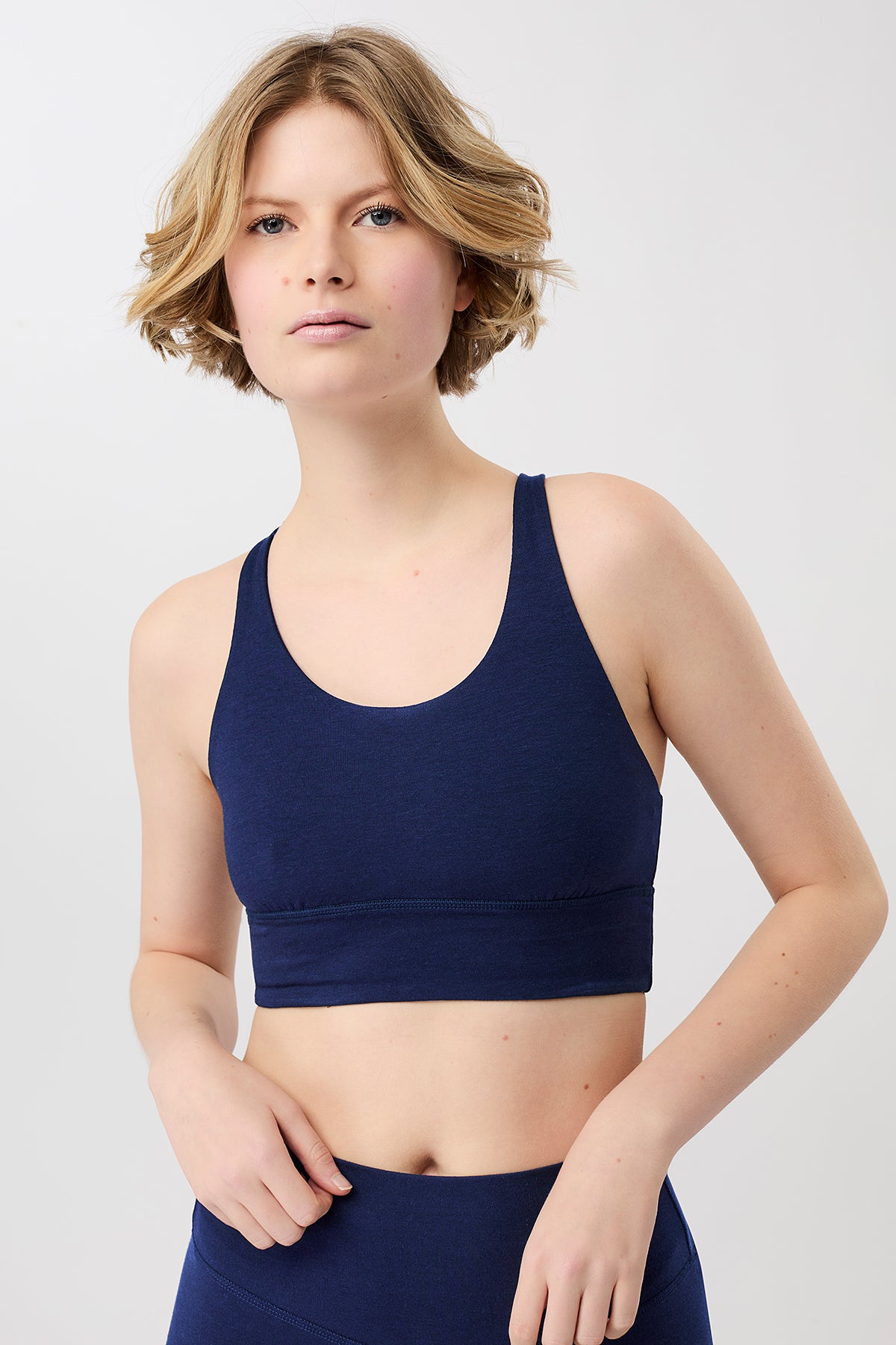 Mandala Active Bra Blau Front - New Studio Bra