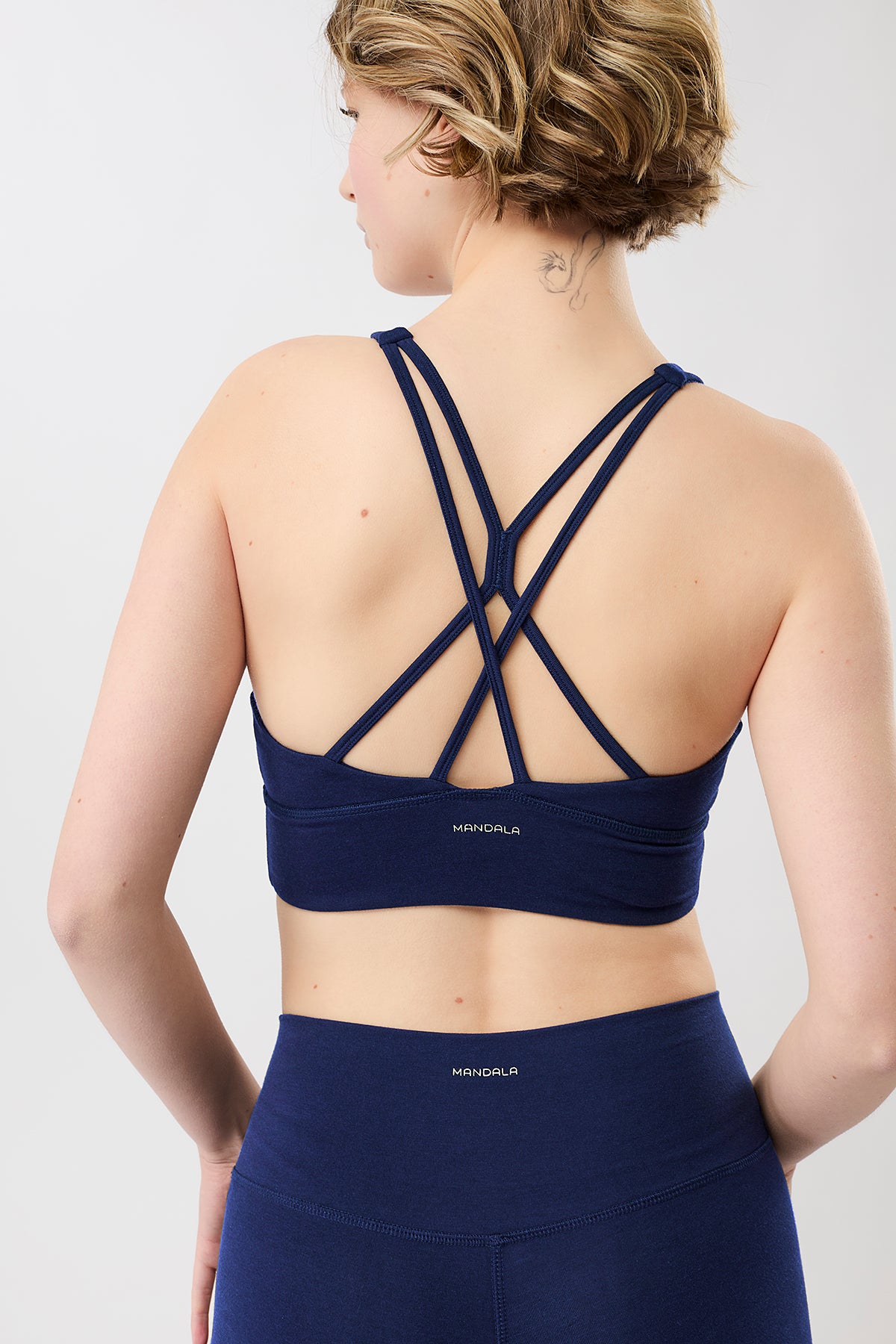 Mandala Active Bra Blau Rückseite - New Studio Bra