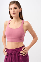 Mandala Yoga Bra Rose Front - Extra Support Bra