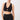 Mandala Workout Bra, Black, Front - Organic Cotton Bra