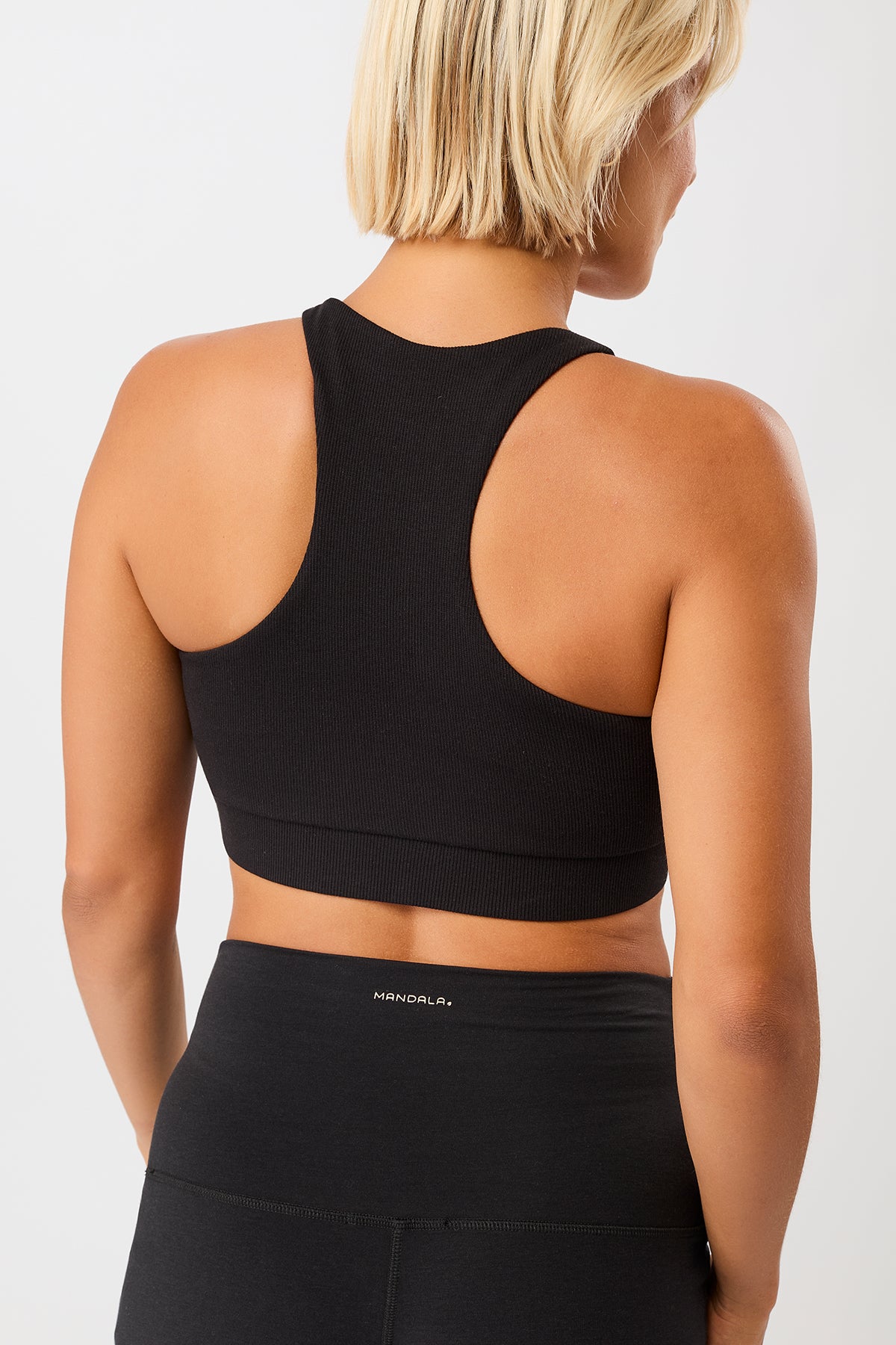 Mandala Trainings Bra Schwarz Rückseite - Rib Bra 2.0