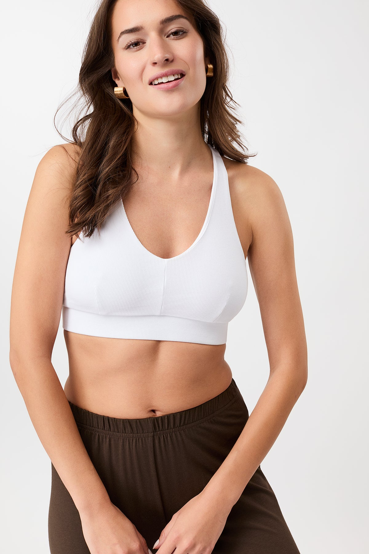 Mandala Trainings Bra Weiss Front - Rib Bra 2.0