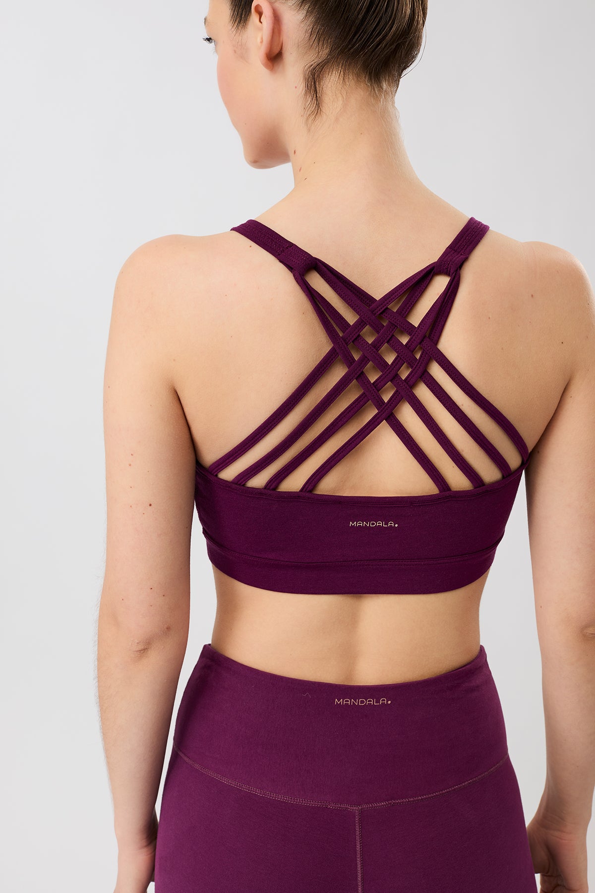 Mandala Trainings Bra Lila Rückseite - Infinity Bra