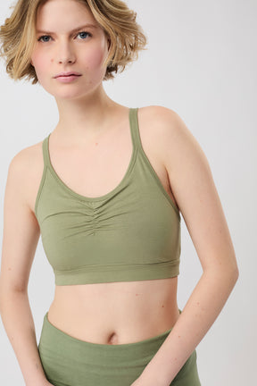 Mandala Trainings Bra Grün Front - Infinity Bra