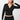 Mandala Pilates Jacke Schwarz Front - Ballet Wrap