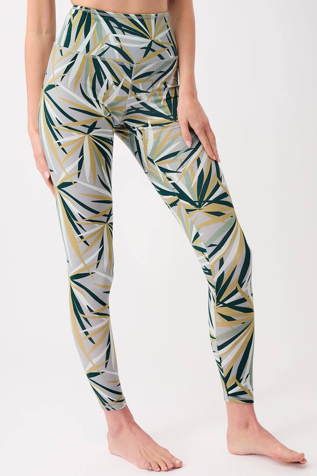 Mandala Trainings Pant Blumen Print Front - Printed Leggings