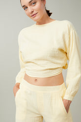 Mandala Yoga Jacke Gelb Front - Wrap Top