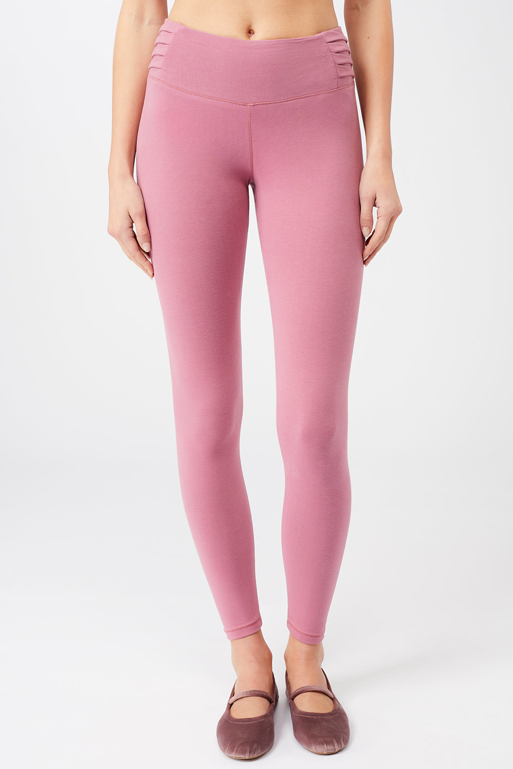 Mandala Sport Pant Rosa Front - Barre Tight