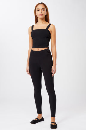 Mandala Sport Pant Schwarz Outfit Front - Barre Tight