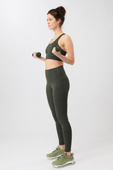 Mandala Fitness Legging gemustert Outfit Seite - Monoprinted Tights