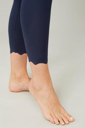 Cropped Shoulder Top + Laser Cut Legging (Saphir)